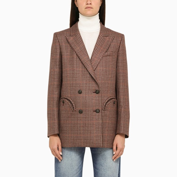 NWT Blazé-Milano Marybelle Plaid Double-Breasted Blazer - Picture 10 of 16